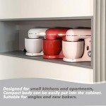 Kitchen in the Box Stand Mixer, 3.5QT Two Bowls Small Kitchen Electric Mixer, 10-Speed Portable Lightweight with Matte Finish, Egg Whisk, Dough Hook, Beater (Frost White, 3.5QT)