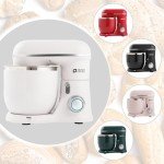 Kitchen in the Box Stand Mixer, 3.5QT Two Bowls Small Kitchen Electric Mixer, 10-Speed Portable Lightweight with Matte Finish, Egg Whisk, Dough Hook, Beater (Frost White, 3.5QT)