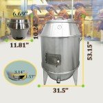 INTSUPERMAI Charcoal Chicken Duck Roaster Grill Oven Cooker BBQ Roast Turkey Kitchen Beijing Roast Duck 2Lb duck once can be roasted 15-18 sets