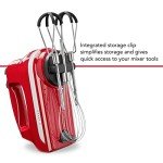 KitchenAid 6 Speed Hand Mixer with Flex Edge Beaters - KHM6118, Empire Red