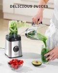Sangcon Blenders for Kitchen, Blender and Food Processor Combo, 5 in 1 Blender for Shakes and Smoothies, Meat Chopped, Grinding & more, 40 oz Jar & 17oz Cup with To-Go Lid