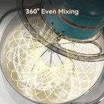 Neretva Stand Mixer, [6.34QT/ 6+P Speed/ 400W] Mixers Kitchen Electric Stand Mixer Lightweight & Large Capacity & LED Display Kitchen Mixer with Stainless Steel Bowl, Whisk, Flat Beater, Dough Hook