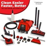 Sargent Steam Cleaner - Heavy Duty Multipurpose Professional Commercial Steam Cleaner - Best for Tile & Grout, Oven & Stove, Floors, Windows, Kitchen, Bathroom, Auto Detailing & More