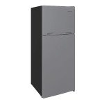 West Bend Apartment Refrigerator Freestanding Dual Door Design Fridge with Top Freezer, Adjustable Electronic Controls and Frost Free Defrost, for Condo, House, Small Kitchen Use, 14.3-Cu.Ft, Metallic
