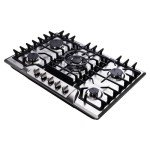 Kyerbaino Gas Cooktop 30 Inch, Built-in 5 Burners Gas Stovetop Stainless Steel LPG/NG Convertible Gas Stove Dual Fuel Sealed Gas Cooktop