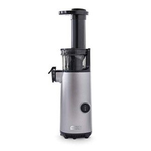 DASH Deluxe Compact Masticating Slow Juicer, Easy to Clean Cold Press Juicer with Brush, Pulp Measuring Cup, Frozen Attachment and Juice Recipe Guide - Graphite