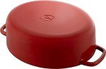BALLARINI Bellamonte Cocotte, Dutch Oven, Enameled Casserole, Cast Iron Casserole, Oval, 37 cm, 9.5 Litres, Red