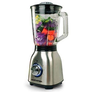Anthter Professional Plus Blenders For Kitchen, 950W Motor Blender with Stainless Countertop, 50 Oz Glass Jar, Ideal for Puree, Ice Crush, Shakes and Smoothies