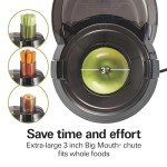 Hamilton Beach Juicer Machine, Big Mouth Large 3” Feed Chute for Whole Fruits and Vegetables, Easy to Clean, Centrifugal Extractor, BPA Free, 800W Motor, Black