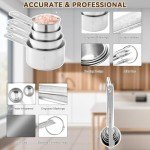 WEPSEN Hand Mixer Electric Mixing Bowls Set, 5 Speeds Handheld Mixer with 4 Nesting Stainless Steel Mixing Bowl, Measuring Cups Spoons 200W Kitchen Blender Whisk Beater Baking Supplies For Beginner