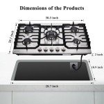 30-inch 5-Burner Built-in Gas Cooktop with Stainless Steel & Cast Iron Grates - LW5S01A (LPG/NG Convertible)