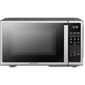 Chefman Countertop Microwave Oven 1.1 Cu. Ft. Digital Stainless Steel Microwave 1000 Watts with 6 Auto Menus, 10 Power Levels, Eco Mode, Memory, Mute Function, Child Safety Lock, Easy Clean