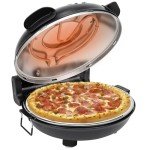 Upgraded Countertop Pizza Oven Indoor, 12 Inch Home Pizza Oven Outdoor Portable Pizza Maker, Heats up to 800˚F Pizza Cooker with Viewing Window & Adjustable Temperature