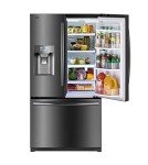 Winia WRFS26SUJE 25.5 Cu. Ft. French Door Dispenser Refrigerator With a Dual Ice Maker - Black Stainless Steel