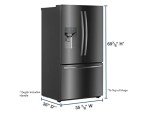 Winia WRFS26SUJE 25.5 Cu. Ft. French Door Dispenser Refrigerator With a Dual Ice Maker - Black Stainless Steel