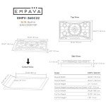 Empava 36 in. Gas Stove Cooktop with 5 Italy Sabaf Sealed Burners NG/LPG Convertible in Stainless Steel EMPV-36GC22, 36 Inch
