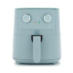GreenLife 4.5QT Mechanical Air Fryer, PFAS-Free Ceramic Nonstick Crisper Drawer, Adjustable Temperature Timer Dial, LED Indicator, Holiday Gifting, Dishwasher Safe, Kitchen Essential, Blue Haze
