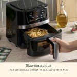 Cuisinart Air Fryer Oven, 2.6-Qt Basket Stainless Steel Air Fryer, Kitchen Dishwasher-Safe Parts with 3 Presets to Roast, Bake, & Air Fry, Quick & Easy Electric Fryer Meals, AIR-80