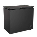 Antarctic Star 7.0 Cu.ft Chest Freezer 6.8℉to -4℉with Removable Basket Free Standing Top open Door Compact Freezer with Adjustable 7 Temperature Defrost Water Drain/Power Saving UL Certified Black
