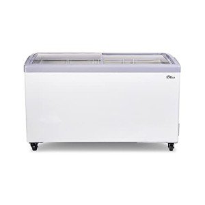 Premium Levella 7.4 cu ft Chest Freezer with Curved Glass Top in White