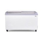 Premium Levella 7.4 cu ft Chest Freezer with Curved Glass Top in White