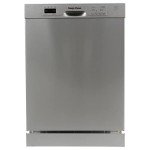Magic Clean MCDW24SI Dishwasher 24-Inch Built in with 3 Wash Options and Automatic Cycles, Stainless Steel Construction with Electronic Control LED Display, Low Noise Rating, Metallic