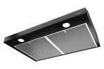 Broan-NuTone BCSD130BL Glacier 30-inch Under-Cabinet 4-Way Convertible Range Hood with 2-Speed Exhaust Fan and Light, Black