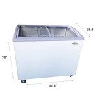Premium Levella 7.4 cu ft Chest Freezer with Curved Glass Top in White
