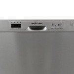 Magic Clean MCDW24SI Dishwasher 24-Inch Built in with 3 Wash Options and Automatic Cycles, Stainless Steel Construction with Electronic Control LED Display, Low Noise Rating, Metallic