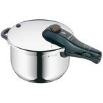 WMF Perfect Pressure Cooker 4.5L with Insert Ø 22 cm Made in Germany Inside Scale Cromargan® Stainless Steel Suitable for Induction Hobs
