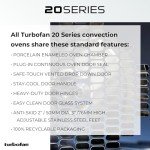 Moffat Turbofan E28 Series Full Size Countertop Electric Convection Oven, Single Deck, Manual Control, 208v/50/60/1ph