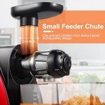 Cold Press Juicer, Aobosi Juicer Machine,Slow Masticating Juicers Machines with Reverse Function, Quiet Motor, High Juice Yield with Juice Jug & Brush for Cleaning (Red)