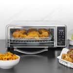 Kalorik MAXX Air Fryer Pizza Oven with Stone, Turbo-Heat Technology Up To 600F Featuring Touchscreen Controls with 6 Preset Functions Fits 12-Inch Pizzas, 1700-Watts, Stainless Steel