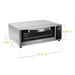Kalorik MAXX Air Fryer Pizza Oven with Stone, Turbo-Heat Technology Up To 600F Featuring Touchscreen Controls with 6 Preset Functions Fits 12-Inch Pizzas, 1700-Watts, Stainless Steel