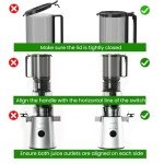 Cold Press Juicer, Slow Masticating Juicer Machines with 5" Feeding Chute Fit Whole Fruits&Vegetables, Stainless Steel Slow Masticating Juicer Easy to Clean, 99.6% Juice Purity, 1.5L Capacity.
