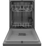 GE 24 in. Stainless Steel Front Control Tall Tub Dishwasher with Steam Cleaning, Dry Boost, and 59 dBA