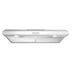 COSMO COS-5U30 30 in. Delta Collection Ducted Under Cabinet Range Hood, Button Controls, Reusable Filters, LED Lights in Stainless Steel