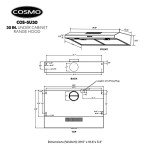 COSMO COS-5U30 30 in. Delta Collection Ducted Under Cabinet Range Hood, Button Controls, Reusable Filters, LED Lights in Stainless Steel