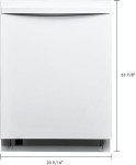 Kenmore 24" Built-In Stainless Steel Tub Dishwasher with EasyFlex 3rd Rack, SmartWash, UltraWash Plus, TurboDry, and MoreSpace Adjustable Rack, Energy Star Certified, White