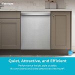 Kenmore 24" Built-In Stainless Steel Tub Dishwasher with EasyFlex 3rd Rack, SmartWash, UltraWash Plus, TurboDry, and MoreSpace Adjustable Rack, Energy Star Certified, White