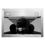 COSMO COS-63175 30 in. Vista Collection 380 CFM Ducted Wall Mount Range Hood, Button Controls, LED Lights, Stainless Steel