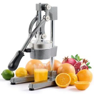 CO-Z Hand Press Juicer Machine, Manual Orange Juicer and Professional Citrus Juicer for Orange Juice Pom Lime Lemon Juice, Commercial Lemon Squeezer, Easy to Clean, Gray