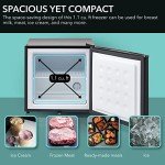 Whynter Upright Small Freezer Mini Freezer with Lock for Bedrooms, Dorms, Garages, Offices CUF-110B, Black Energy Star, 1.1 Cu Ft