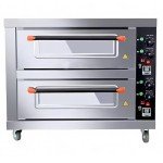 INTSUPERMAI Commercial Pizza Oven Double Deck Convection Oven 6400W 220V Commercial Cooker Double Electric Baking Ovens 20℃-350℃ Heating range