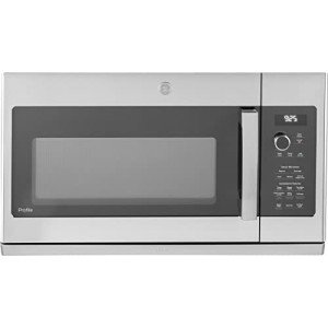 GE Profile 2.2 Cubic Feet 1000W Over-the-Range Sensor Microwave Oven with Extendable Slide-Out Vent and Sensor Controls, Stainless Steel