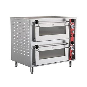 Krollen Industrial KPO-18-DD Double Deck Countertop Pizza/Bakery Oven with Two Independent Chambers - 3200W, 240V