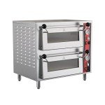 Krollen Industrial KPO-18-DD Double Deck Countertop Pizza/Bakery Oven with Two Independent Chambers - 3200W, 240V