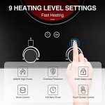 VBGK Electric Cooktop,110V 2100W Electric Stove Top with Knob Control, 9 Power Levels, Kids Lock & Timer, Hot Surface Indicator, Overheat Protection,12 Inch Built-in Radiant Double induction cooktop