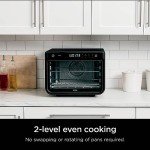 Ninja DT202BK Foodi 8-in-1 XL Pro Air Fry Oven, Large Countertop Convection and Digital Toaster Oven, 1800 Watts, Black, 12 in.