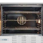 KoolMore 38 in. Full-Size Single Deck Commercial Natural Gas Convection Oven 54,000 BTU With Casters in Stainless-Steel (KM-CCO54-NGC)